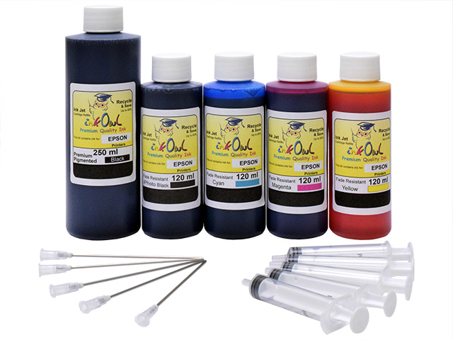 *FADE RESISTANT* Mega Kit (250ml/120ml) for EPSON 26, 26XL, 33, 33XL, 273, 273XL, 302, 302XL, 410, 410XL