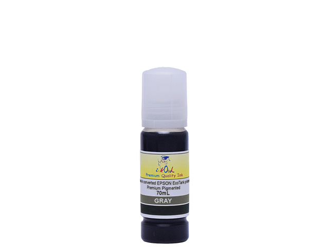 70ml PREMIUM PIGMENTED Gray Ink Bottle for converted EPSON EcoTank ET-8500, ET-8550 printers